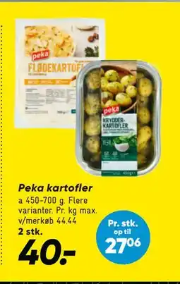 Bilka Peka kartofler, DKK 40 tilbud