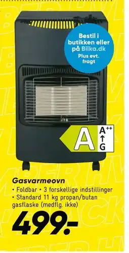 Bilka Gasvarmeovn, DKK 499 tilbud