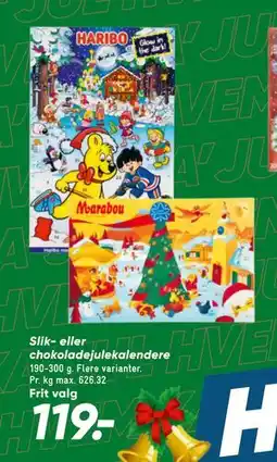 Bilka Slik- eller chokolade, DKK 119 tilbud