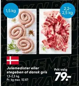 Bilka Julemedister eller stegeben af dansk gris, DKK 79 tilbud