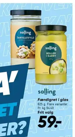 Bilka Færdigret i glas, DKK 59 tilbud
