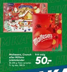 Bilka Maltesers, Crunch eller Millano julekalender, DKK 50 tilbud