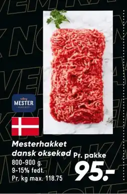 Bilka Mesterhakket dansk oksekød, DKK 95 tilbud