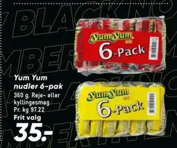 Bilka Yum Yum nudler 6-pak, DKK 35 tilbud