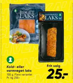 Bilka Kold- eller varmrøget laks, DKK 25 tilbud