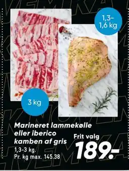 Bilka Marineret lammekølle eller iberico kamben af gris, DKK 189 tilbud