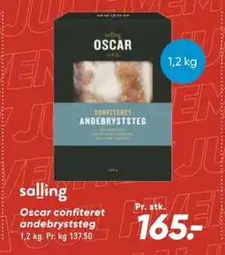 Bilka Oscar confiteret andebryststeg, DKK 165 tilbud