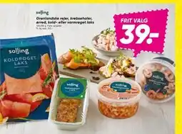 Bilka Grønlandske rejer, krebsehaler, ørred, kold- eller varmrøget laks, DKK 39 tilbud
