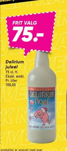 Bilka Delirium juleøl, DKK 75 tilbud