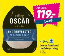Bilka Oscar landand andebryststeg, DKK 119 tilbud