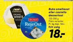 Bilka Buko smelteost eller castello dessertost, DKK 18 tilbud