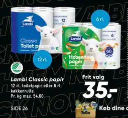 Bilka Lambi Classic papir, DKK 35 tilbud