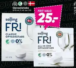 Bilka Opvasketabs, DKK 25 tilbud