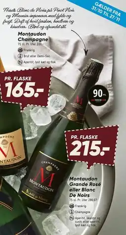 Bilka Montaudon Grande Rosé eller Blanc De Noirs, DKK 215 tilbud