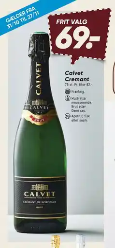 Bilka Calvet Cremant, DKK 69 tilbud