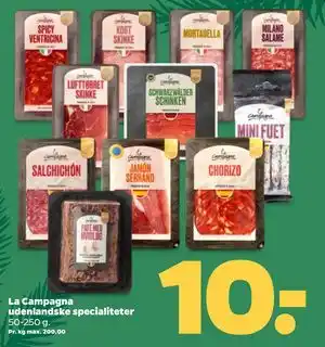 La Campagna udenlandske specialiteter, DKK 10