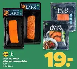Netto Gravad, kold- eller varmrøget laks, DKK 19 tilbud
