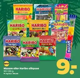 Netto Maoam eller Haribo slikpose, DKK 9 tilbud