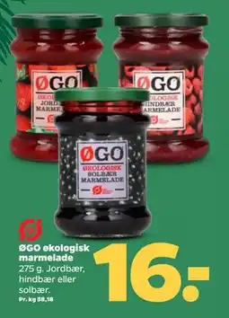 Netto ØGO økologisk marmelade, DKK 16 tilbud