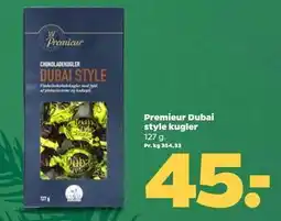 Netto Premieur Dubai style kugler, DKK 45 tilbud