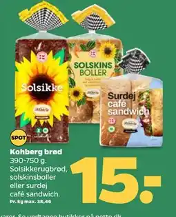 Netto Kohberg brød, DKK 15 tilbud