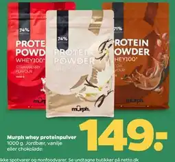 Netto Murph whey proteinpulver, DKK 149 tilbud