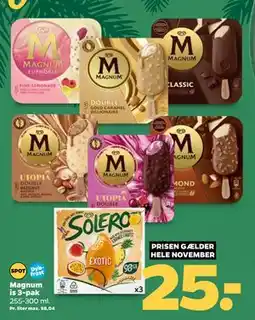 Netto Magnum is 3-pak, DKK 25 tilbud