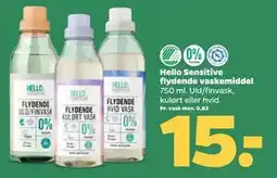 Netto Hello Sensitive flydende vaskemiddel, DKK 15 tilbud