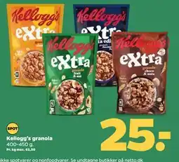 Netto Kellogg's granola, DKK 25 tilbud