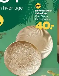 Netto Dekorationstallerken, DKK 40 tilbud