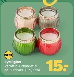 Netto Lys i glas, DKK 15 tilbud