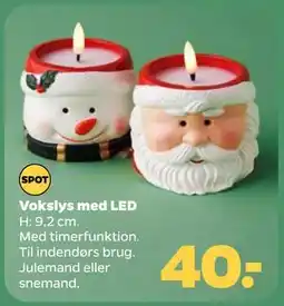 Netto Vokslys med LED, DKK 40 tilbud