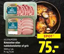 Lidl Koteletter eller nakkekoteletter af gris, DKK 75 tilbud