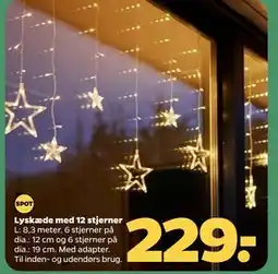Netto Lyskæde med 12 stjerner, DKK 229 tilbud