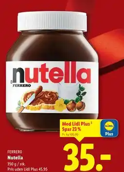 Lidl Nutella, DKK 45.95, App-pris tilbud