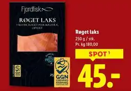 Lidl Røget laks, DKK 45 tilbud