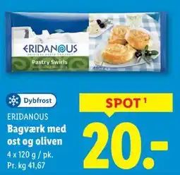 Lidl Bagværk med ost og oliven, DKK 20 tilbud