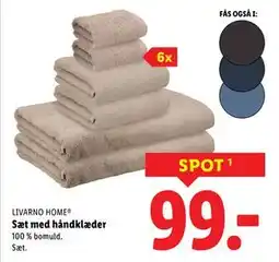 Lidl Sæt med håndklæder, DKK 99 tilbud