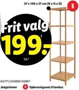 Lidl Opbevaringsreol af bambus., DKK 199 tilbud