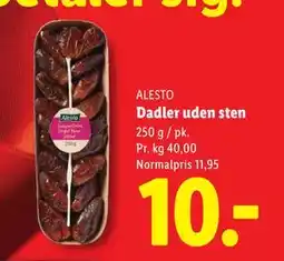 Lidl Dadler uden sten, DKK 10 tilbud