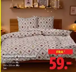 Lidl Sengesæt af mikrofibersatin tilbud