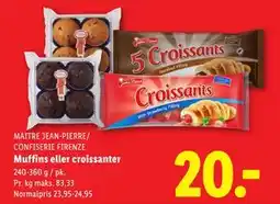 Lidl Muffins eller croissanter, DKK 20 tilbud