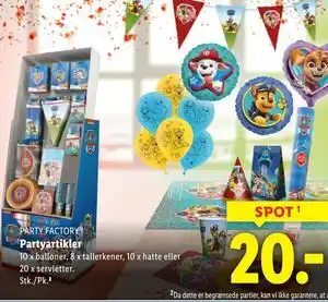 Lidl Partyartikler, DKK 20 tilbud