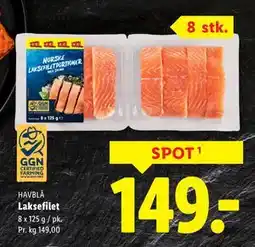 Lidl Laksefilet, DKK 149 tilbud