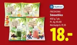 Lidl Smoothies, DKK 18 tilbud