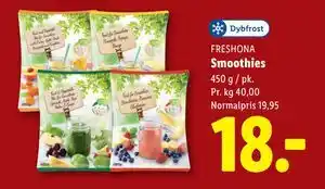 Lidl Smoothies, DKK 18 tilbud