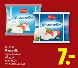 Lidl Mozzarella, DKK 7 tilbud