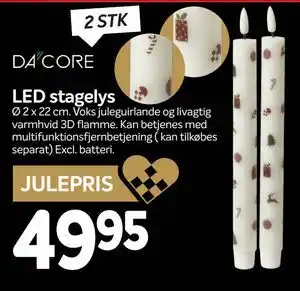 Din Isenkræmmer LED stagelys, DKK 49.95 tilbud