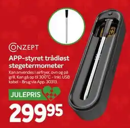 Din Isenkræmmer APP-styret trådløst stegetermometer, DKK 299.95 tilbud