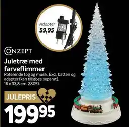 Din Isenkræmmer Juletræ med farveflimmer, DKK 199.95 tilbud